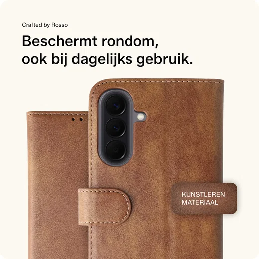 Rosso Element Samsung Galaxy A57 Hoesje Book Case Wallet Bruin afbeelding 3