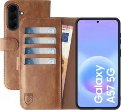 Rosso Element Samsung Galaxy A57 Hoesje Book Case Wallet Bruin afbeelding