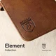 Rosso Element Samsung Galaxy A37 Hoesje Book Case Wallet Rood afbeelding 14