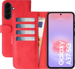Rosso Element Samsung Galaxy A37 Hoesje Book Case Wallet Rood afbeelding