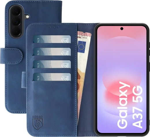 Rosso Element Samsung Galaxy A37 Hoesje Book Case Wallet Blauw afbeelding 1