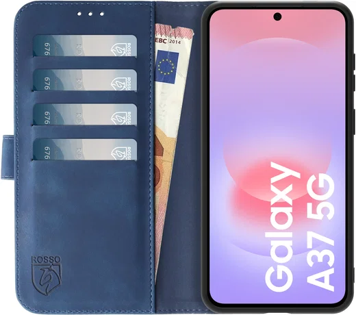 Rosso Element Samsung Galaxy A37 Hoesje Book Case Wallet Blauw afbeelding 2