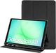 Samsung Galaxy Tab A11 Hoes Luxe Tri-Fold Book Case Kunst Leer Zwart afbeelding 1