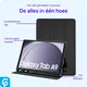 Samsung Galaxy Tab A11 Hoes Luxe Tri-Fold Book Case Kunst Leer Zwart afbeelding 5