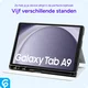 Samsung Galaxy Tab A11 Hoes Luxe Tri-Fold Book Case Kunst Leer Roze afbeelding 5