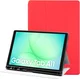 Samsung Galaxy Tab A11 Hoes Luxe Tri-Fold Book Case Kunst Leer Rood