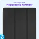 Samsung Galaxy Tab A11 Plus Hoes Luxe Tri-Fold Book Case Kunst Leer Zwart afbeelding 6