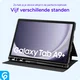 Samsung Galaxy Tab A11 Plus Hoes Luxe Tri-Fold Book Case Kunst Leer Zwart afbeelding 5