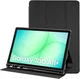 Samsung Galaxy Tab A11 Plus Hoes Luxe Tri-Fold Book Case Kunst Leer Zwart afbeelding 1
