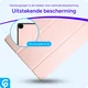 Samsung Galaxy Tab A11 Plus Hoes Luxe Tri-Fold Book Case Kunst Leer Roze afbeelding 2