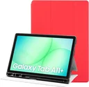 Samsung Galaxy Tab A11 Plus Hoes Luxe Tri-Fold Book Case Kunst Leer Rood