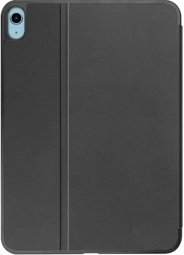Apple iPad 11 (2025) / 10.9 (2022) Hoes Luxe Tri-Fold Book Case Kunst Leer Zwart afbeelding 8