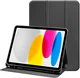 Apple iPad 11 (2025) / 10.9 (2022) Hoes Luxe Tri-Fold Book Case Kunst Leer Zwart