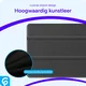 Apple iPad 11 (2025) / 10.9 (2022) Hoes Luxe Tri-Fold Book Case Kunst Leer Zwart afbeelding 7