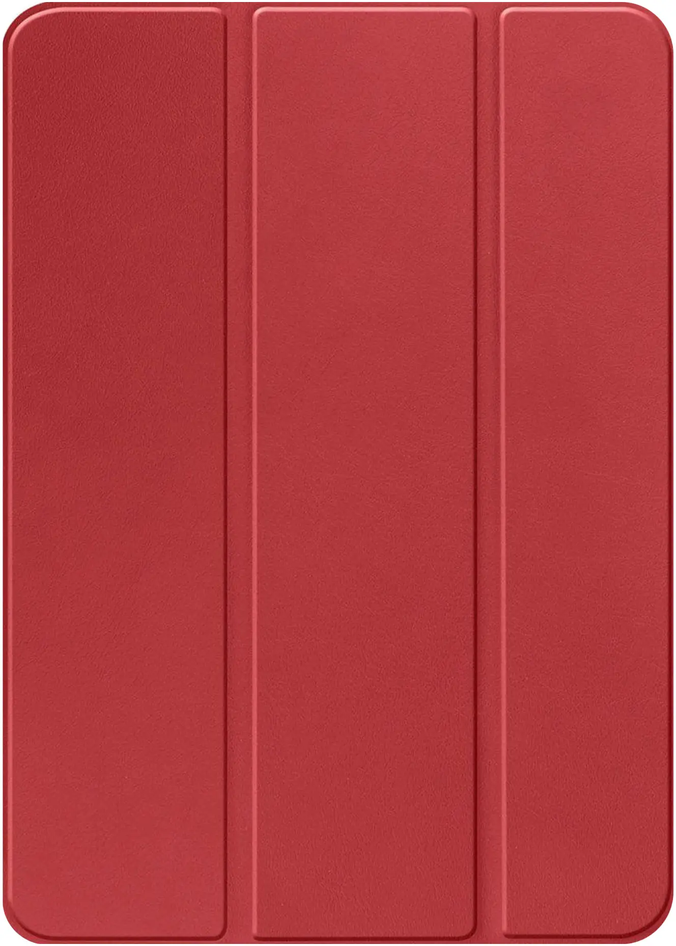 Apple iPad 11 (2025) / 10.9 (2022) Hoes Luxe Tri-Fold Book Case Kunst Leer Rood afbeelding 8