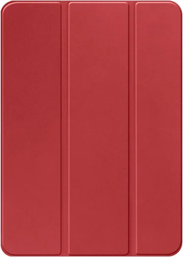 Apple iPad 11 (2025) / 10.9 (2022) Hoes Luxe Tri-Fold Book Case Kunst Leer Rood afbeelding 8
