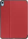 Apple iPad 11 (2025) / 10.9 (2022) Hoes Luxe Tri-Fold Book Case Kunst Leer Rood afbeelding 9