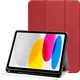 Apple iPad 11 (2025) / 10.9 (2022) Hoes Luxe Tri-Fold Book Case Kunst Leer Rood