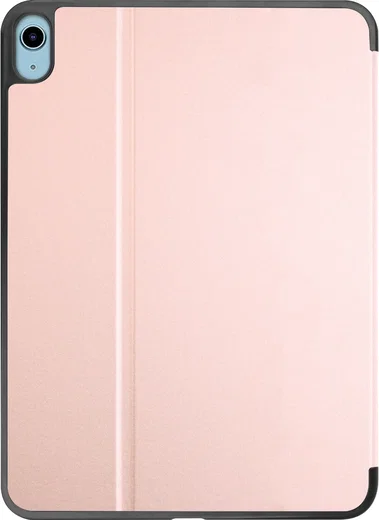Apple iPad 11 (2025) / 10.9 (2022) Hoes Luxe Tri-Fold Book Case Kunst Leer Roze afbeelding 8