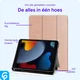 Apple iPad 11 (2025) / 10.9 (2022) Hoes Luxe Tri-Fold Book Case Kunst Leer Roze afbeelding 5