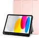 Apple iPad 11 (2025) / 10.9 (2022) Hoes Luxe Tri-Fold Book Case Kunst Leer Roze
