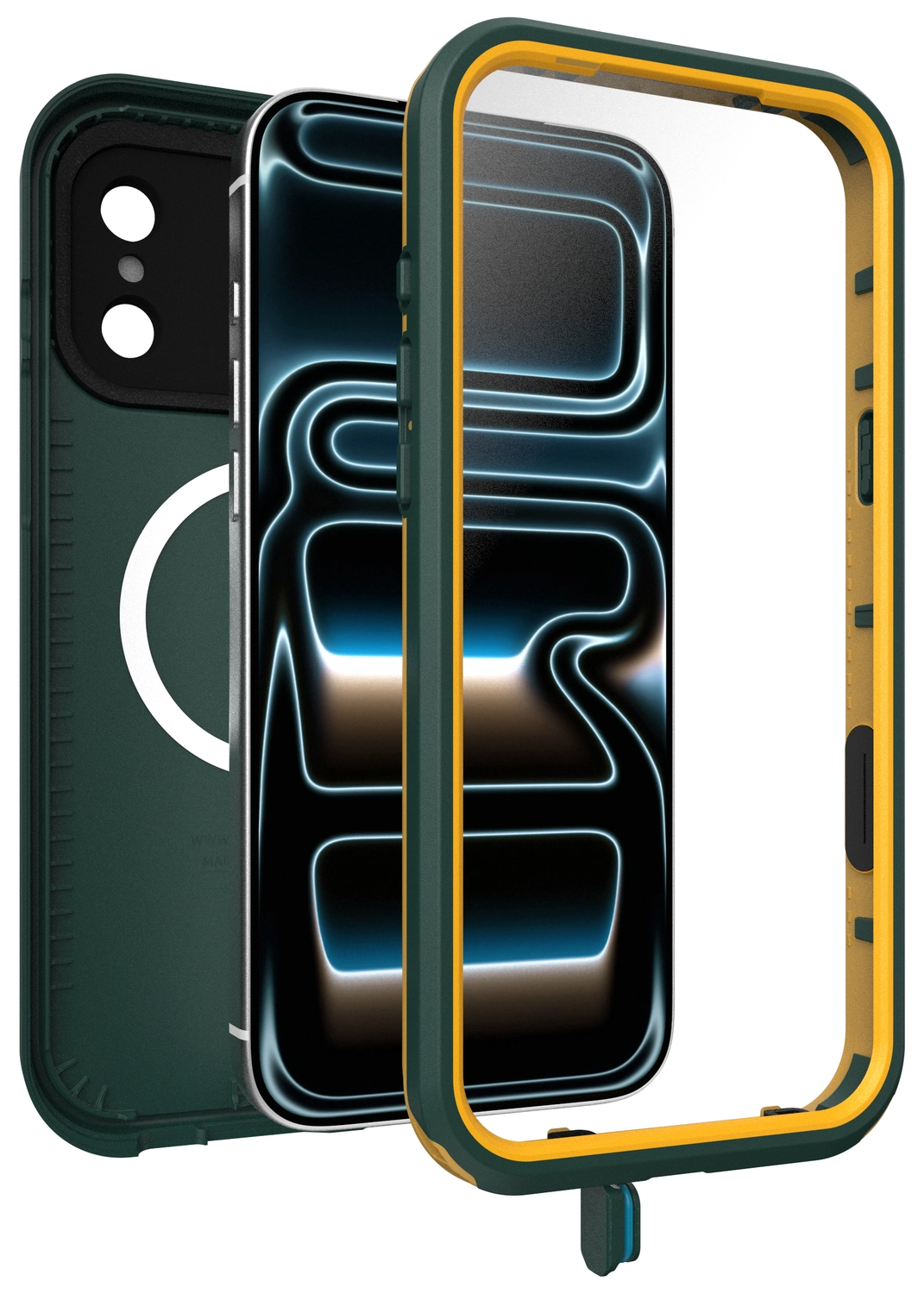 OtterBox Fre MagSafe iPhone 17 Pro Max Hoesje Waterdicht Full Protect Groen afbeelding 2