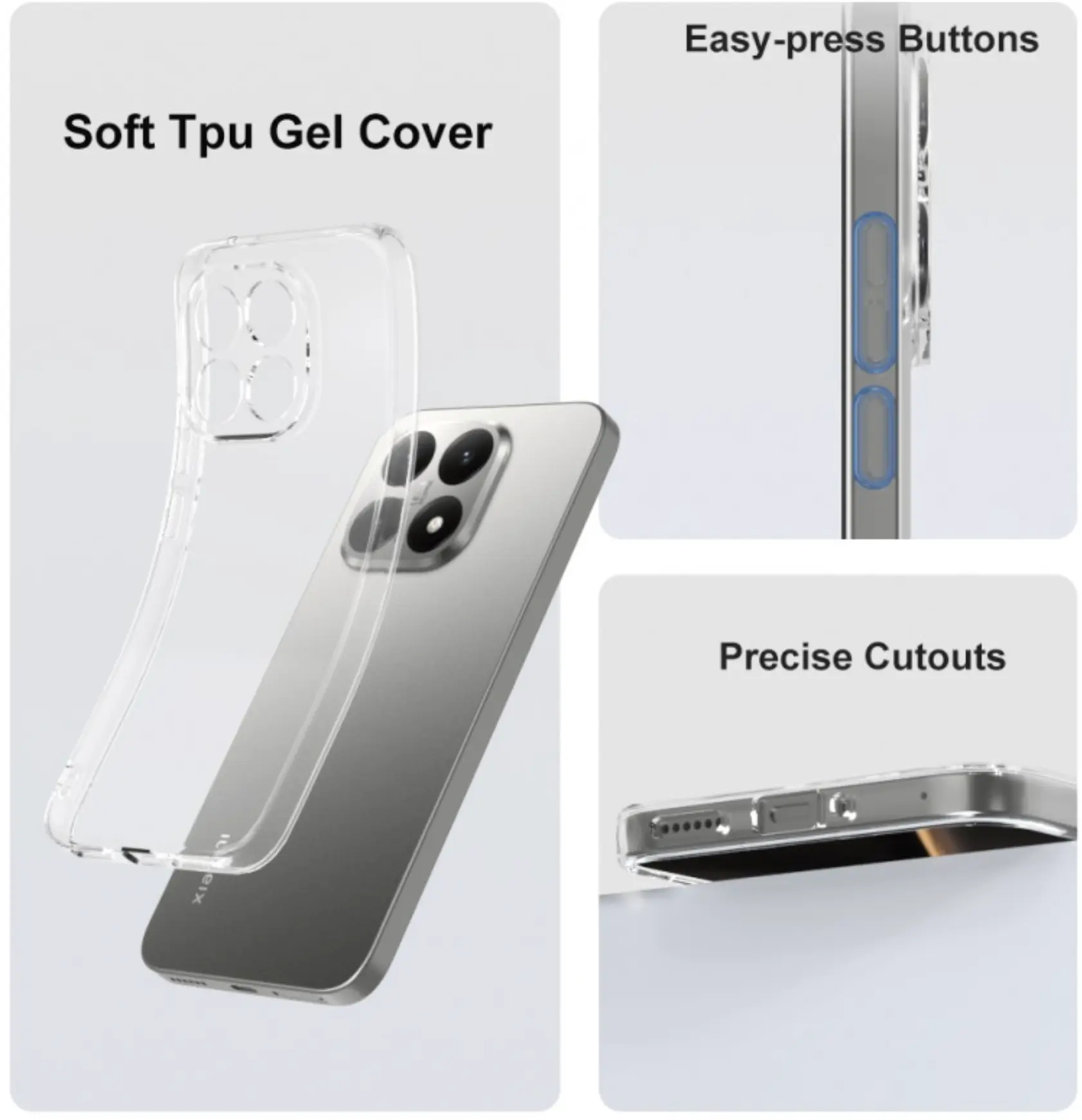 Xiaomi 15T Hoesje Dun TPU Back Cover Transparant afbeelding 3