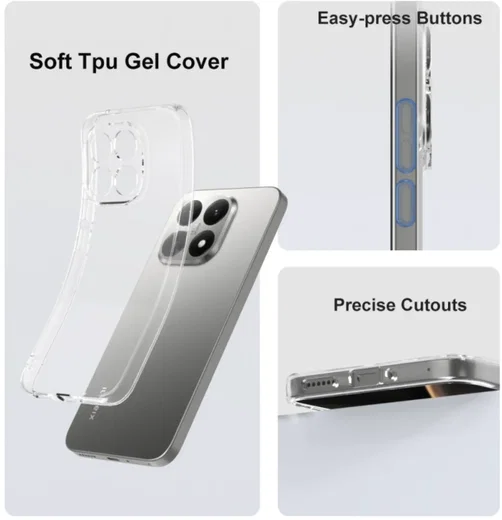 Xiaomi 15T Hoesje Dun TPU Back Cover Transparant afbeelding 3