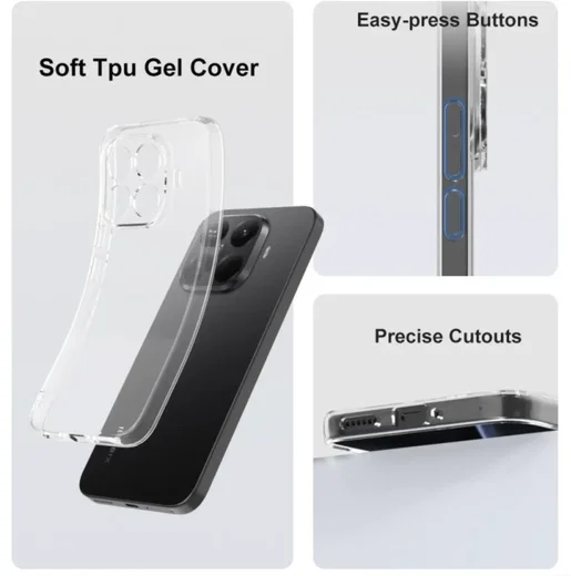Xiaomi 15T Pro Hoesje Dun TPU Back Cover Transparant afbeelding 3