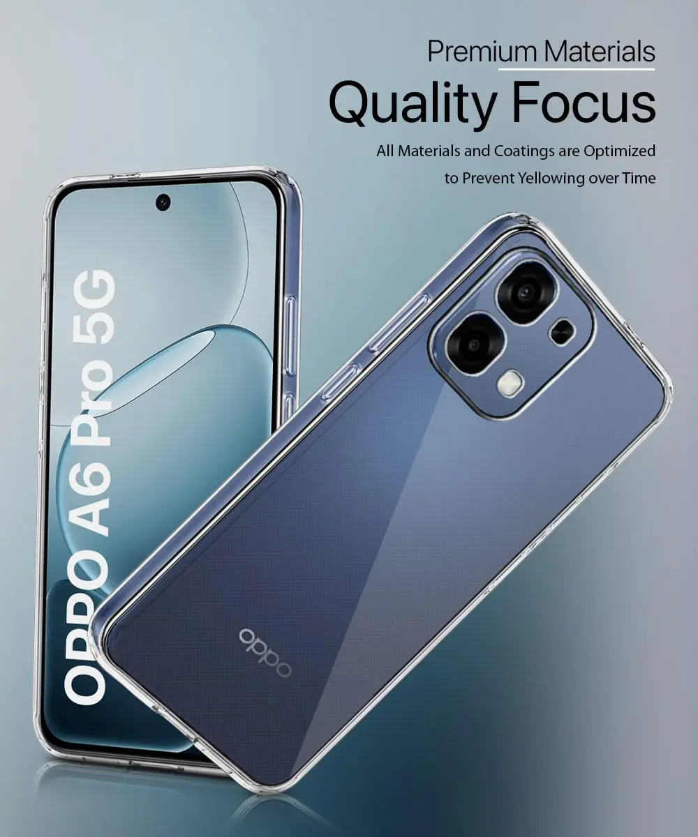 Oppo A6 Pro Hoesje Dun TPU Back Cover Transparant afbeelding 2