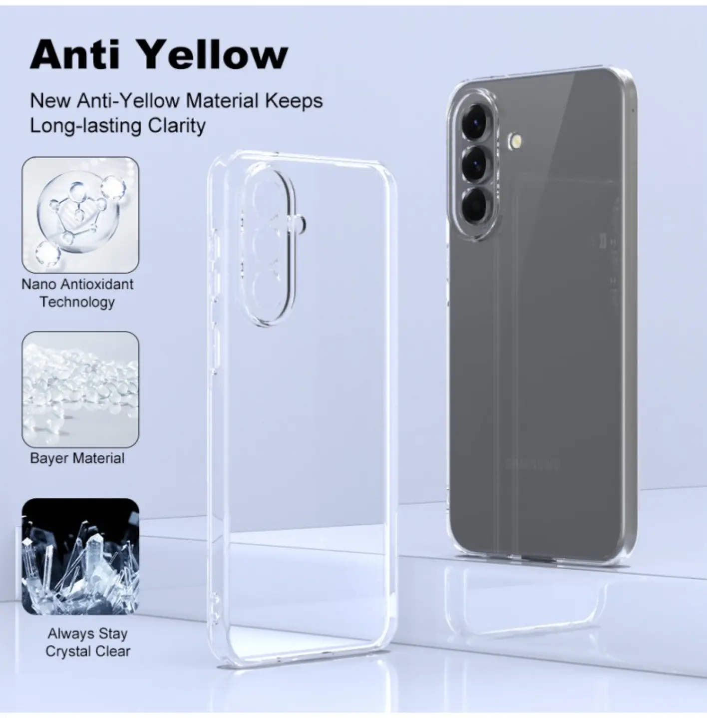 Samsung Galaxy A57 Hoesje Dun TPU Back Cover Transparant afbeelding 3