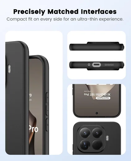 Xiaomi 15T Pro Hoesje Dun TPU Back Cover Matte Zwart afbeelding 7