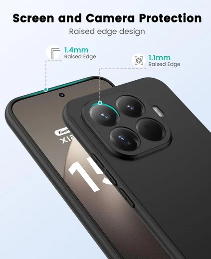 Xiaomi 15T Pro Hoesje Dun TPU Back Cover Matte Zwart afbeelding 3