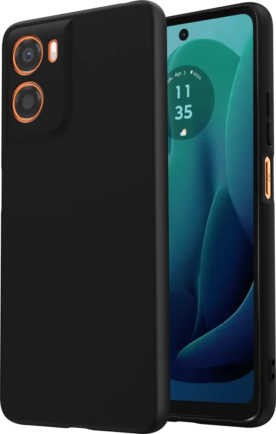 Motorola Moto G06 Power Hoesje Dun TPU Back Cover Matte Zwart afbeelding 2