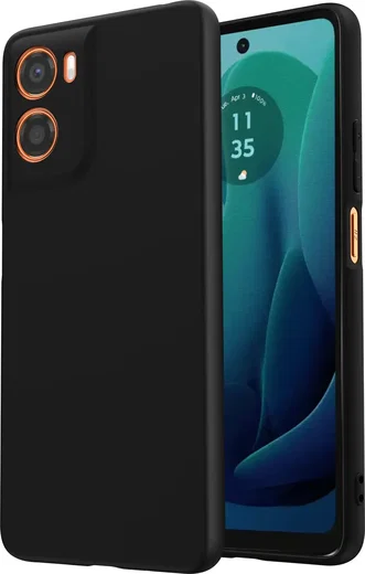 Motorola Moto G06 Power Hoesje Dun TPU Back Cover Matte Zwart afbeelding 2
