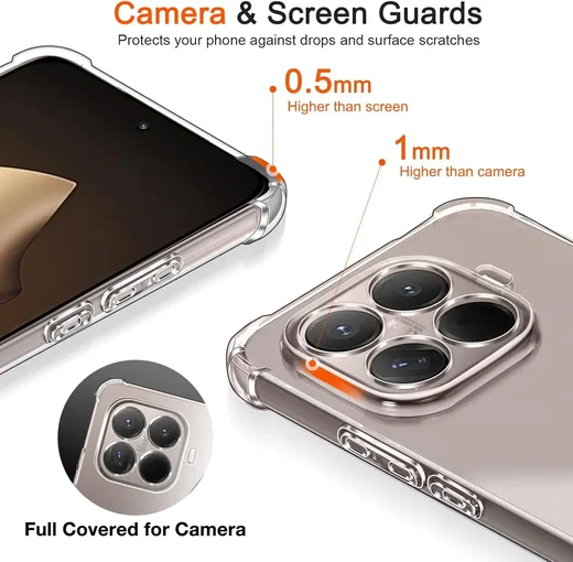 Xiaomi 15T Pro Hoesje Schokbestendig en Dun TPU Back Cover Transparant afbeelding 4