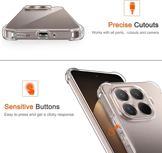 Xiaomi 15T Pro Hoesje Schokbestendig en Dun TPU Back Cover Transparant afbeelding 8