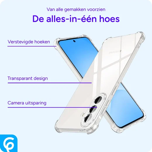 Samsung Galaxy A57 Hoesje Schokbestendig en Dun TPU Back Cover Transparant afbeelding 4