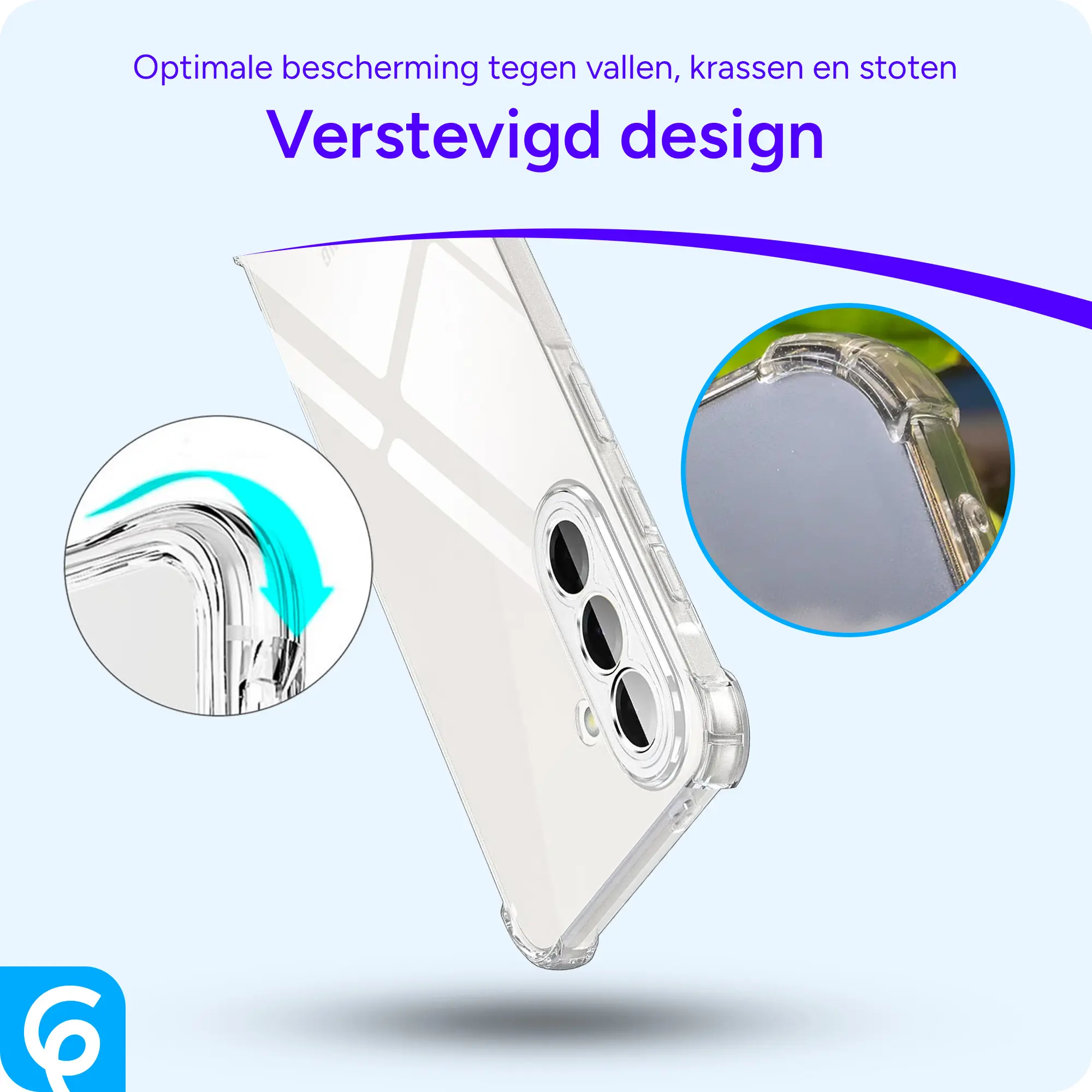 Samsung Galaxy A57 Hoesje Schokbestendig en Dun TPU Back Cover Transparant afbeelding 2