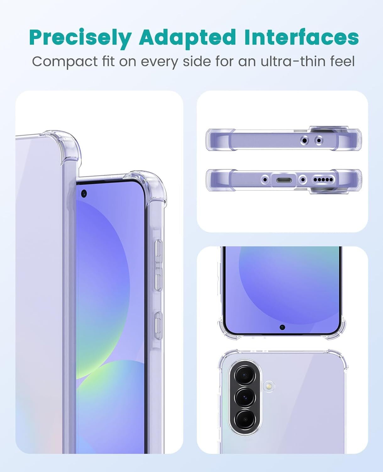 Samsung Galaxy A37 Hoesje Schokbestendig en Dun TPU Back Cover Transparant afbeelding 2