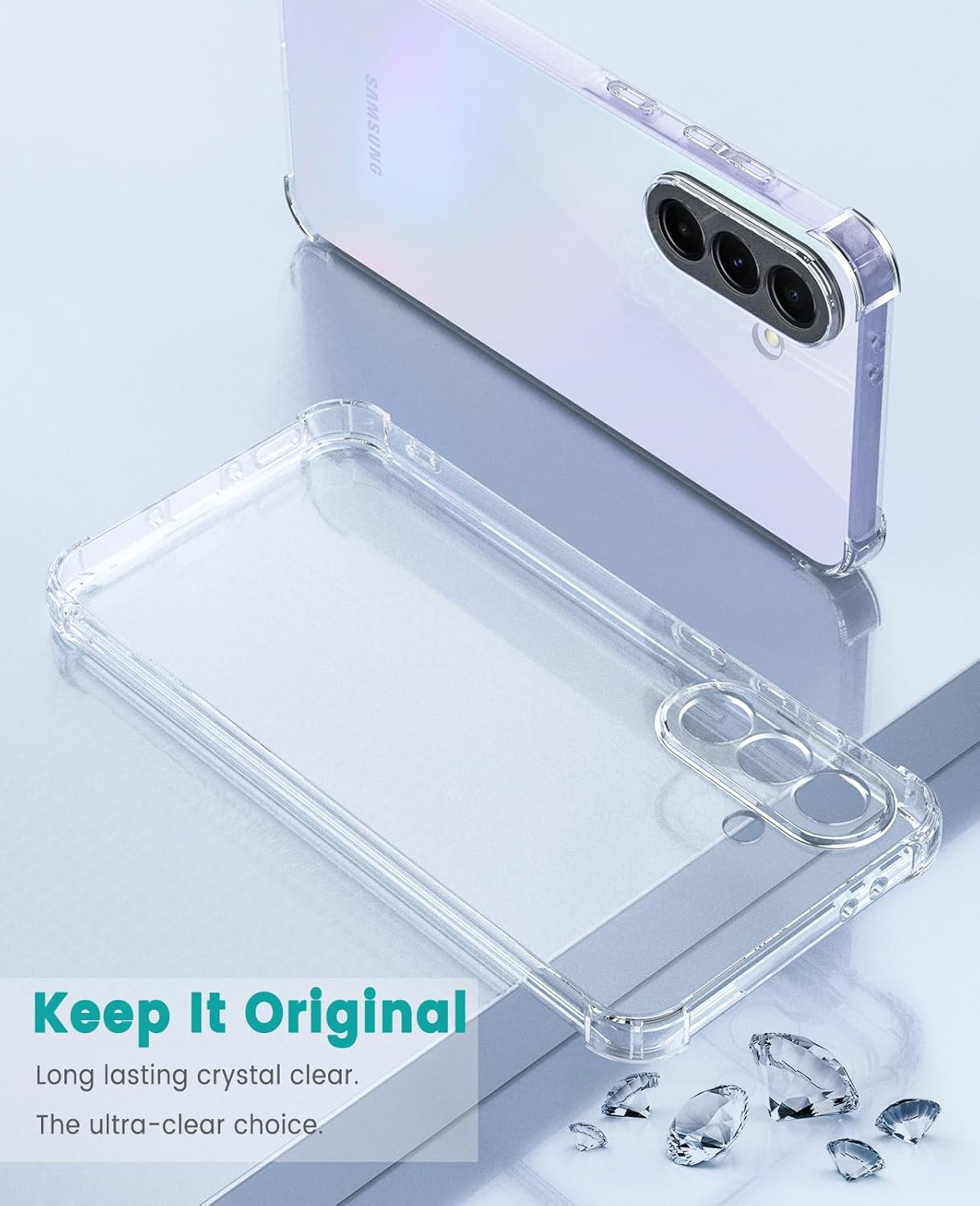 Samsung Galaxy A37 Hoesje Schokbestendig en Dun TPU Back Cover Transparant afbeelding 4