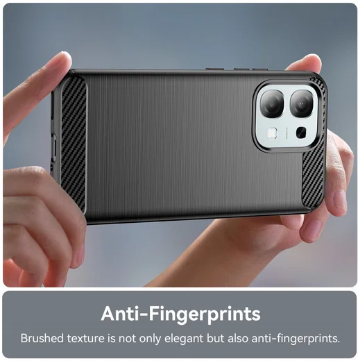 Oppo A6 Pro Hoesje Geborsteld TPU Flexibele Back Cover Zwart afbeelding 5