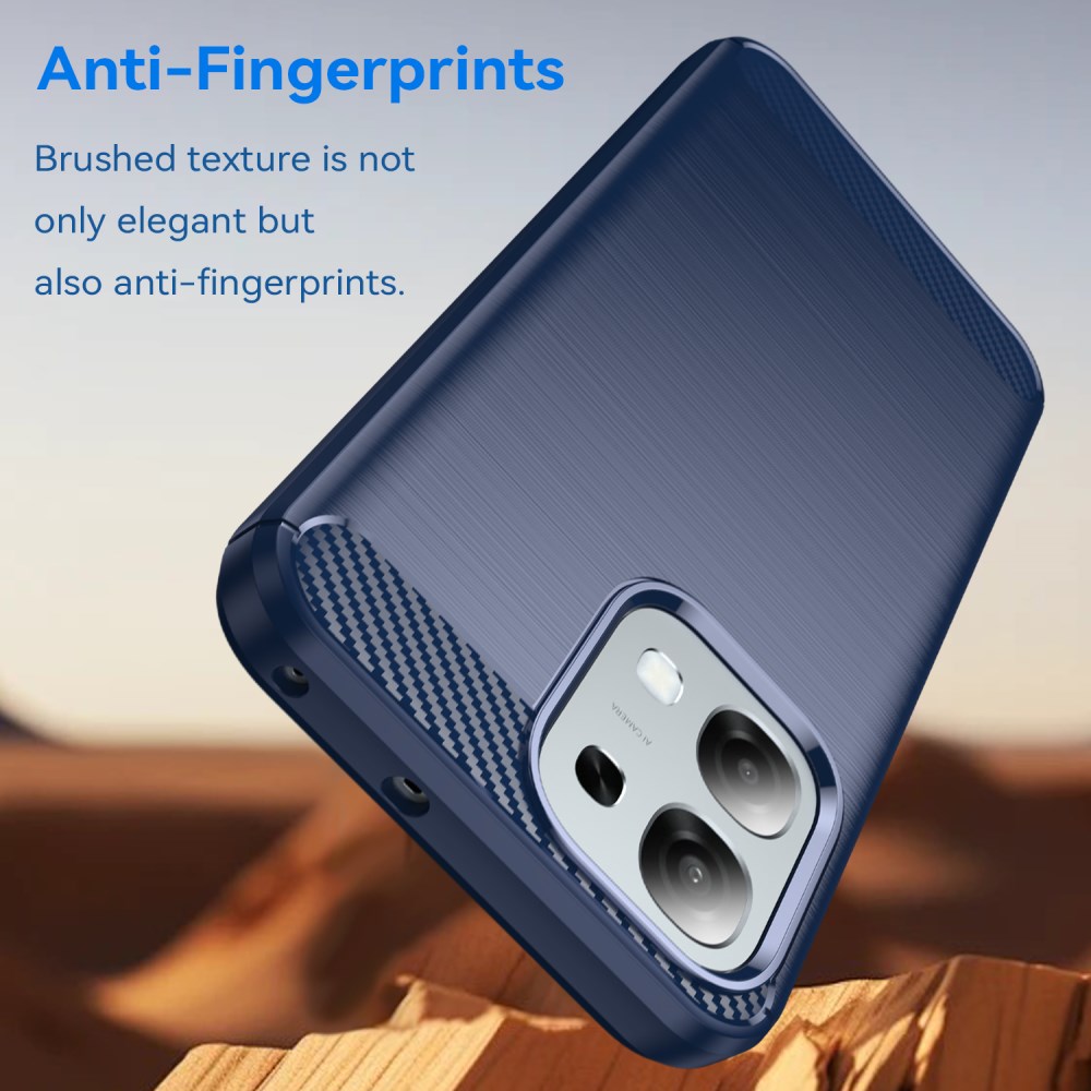 Oppo A6 Pro Hoesje Geborsteld TPU Flexibele Back Cover Blauw afbeelding 2