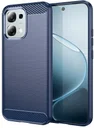 Oppo A6 Pro Hoesje Geborsteld TPU Flexibele Back Cover Blauw
