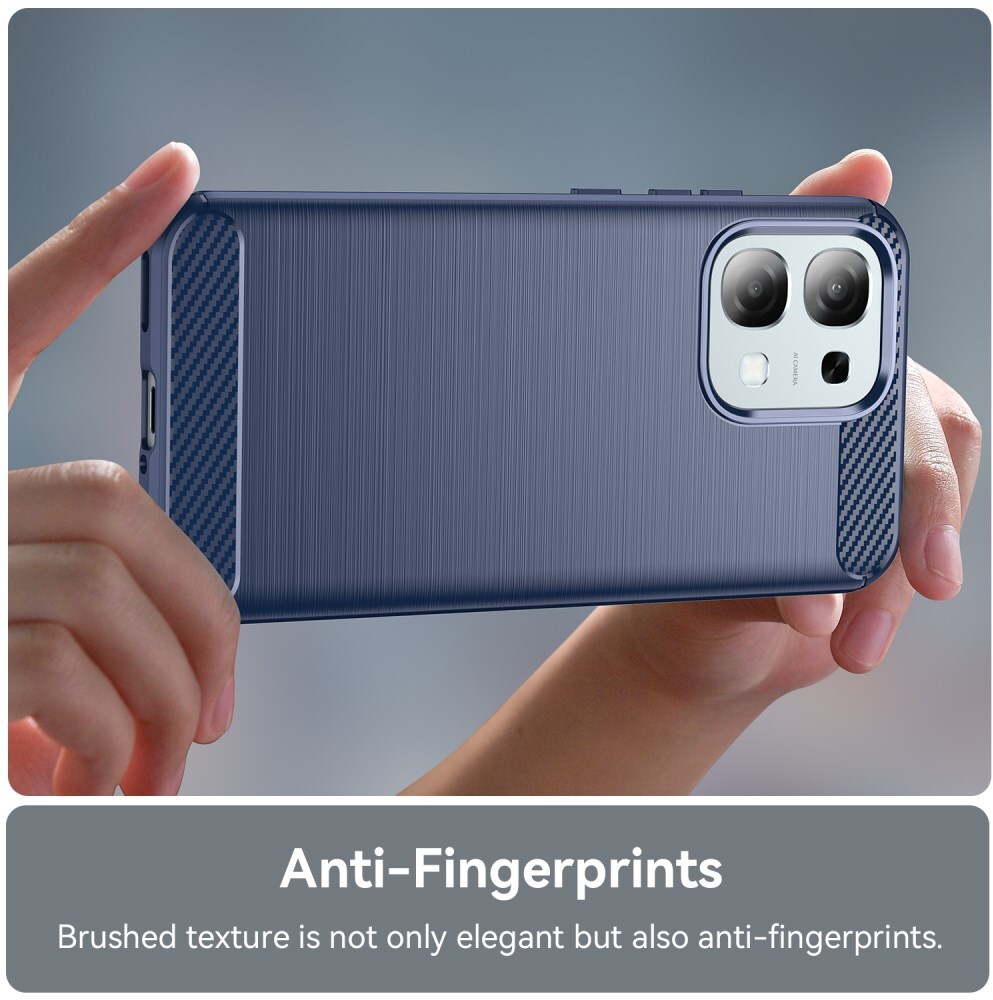 Oppo A6 Pro Hoesje Geborsteld TPU Flexibele Back Cover Blauw afbeelding 5
