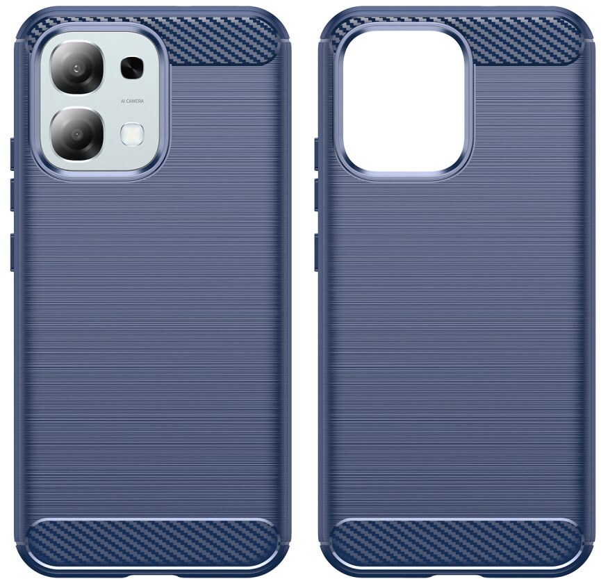 Oppo A6 Pro Hoesje Geborsteld TPU Flexibele Back Cover Blauw afbeelding 7