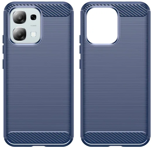 Oppo A6 Pro Hoesje Geborsteld TPU Flexibele Back Cover Blauw afbeelding 7