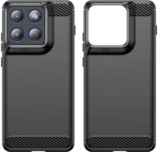 Motorola Edge 70 Hoesje Geborsteld TPU Flexibele Back Cover Zwart afbeelding 5
