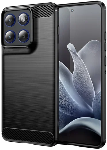 Motorola Edge 70 Hoesje Geborsteld TPU Flexibele Back Cover Zwart afbeelding 1