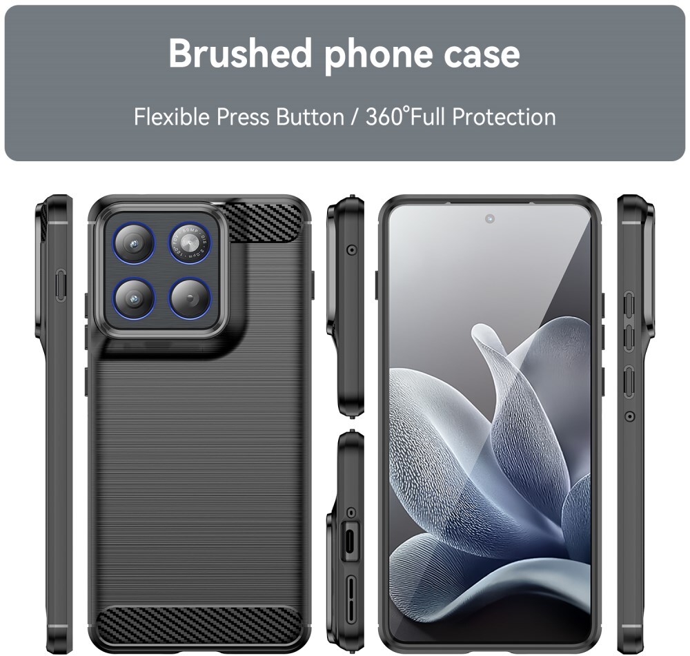 Motorola Edge 70 Hoesje Geborsteld TPU Flexibele Back Cover Zwart afbeelding 8